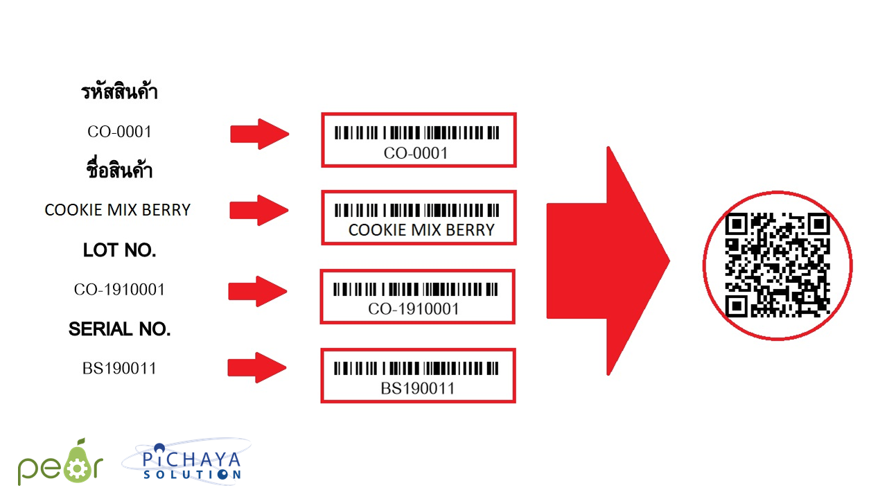 การนำ QR Code ใช้เก็บข้อมูลที่มีหลายฟิลด์